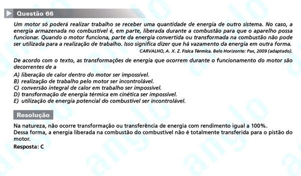 Enem 2011: Questão 66 – Ciências da Natureza (prova azul)