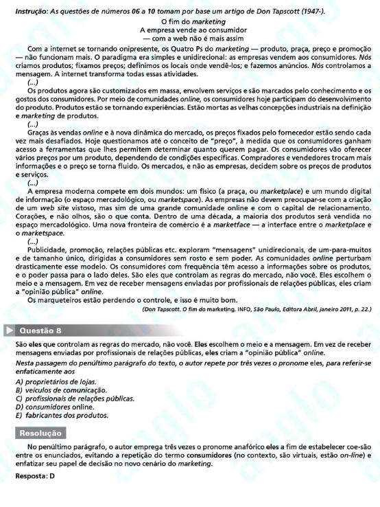 Unesp 2012: Questão 8 – Primeira fase