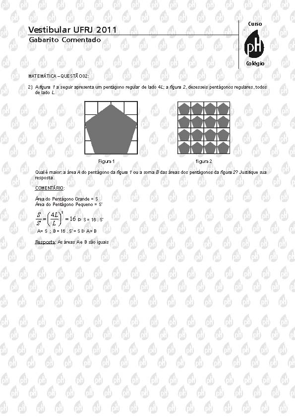 UFRJ 2011: Questão 2 – Matemática