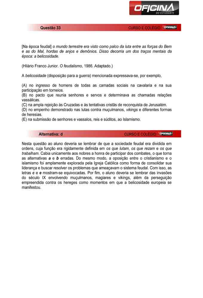 Unesp meio de ano 2012: Questão 33 – Primeira fase