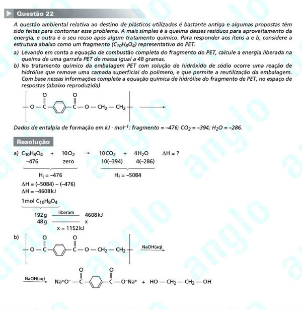 Unicamp 2012: Questão 22 (segunda fase) – Ciências da Natureza