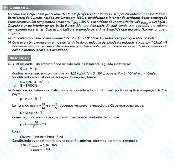 Unicamp 2012: Questão 4 (segunda fase) – Ciências da Natureza