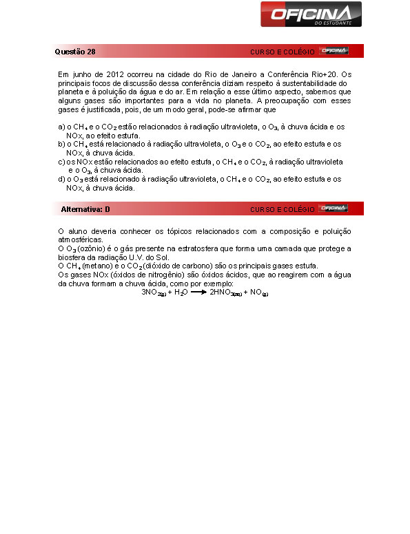 Unicamp 2013: correção da questão 28 da primeira fase do processo seletivo