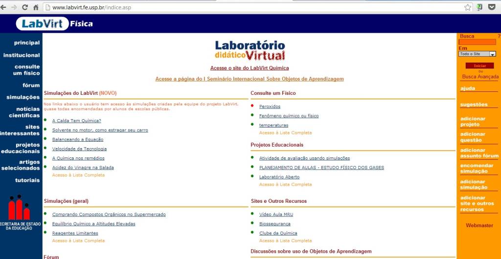 Divirta-se estudando com o laboratório virtual da USP