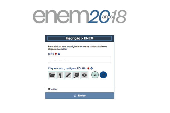 inscricao enem 2018