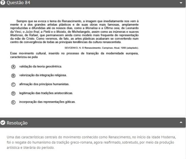 84 história Caderno azul de provas.