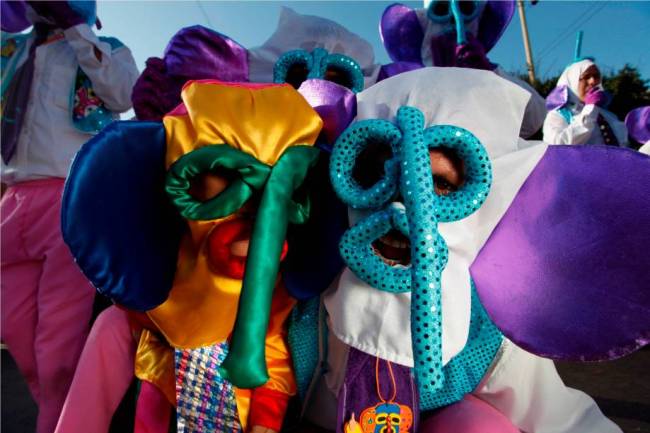 Personagem Marimondas no Carnaval de Barranquilla.