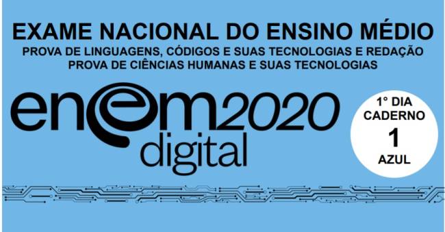 Enem Digital caderno azul.