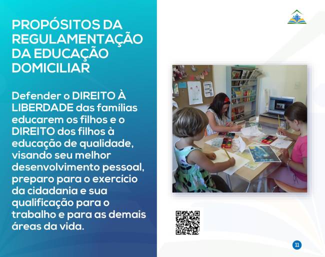 Página 11 da Cartilha Educação Domiciliar: um Direito Humano tanto dos pais quanto dos filhos.