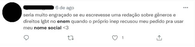 Estudantes relataram problemas na solicitação do uso do nome social no Enem 2021.