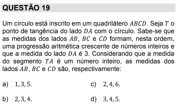 Questão de matemática da Unicamp