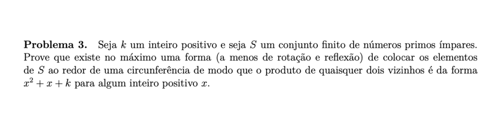 Reprodução do exercício 3 do primeiro dia de prova da IMO 2022