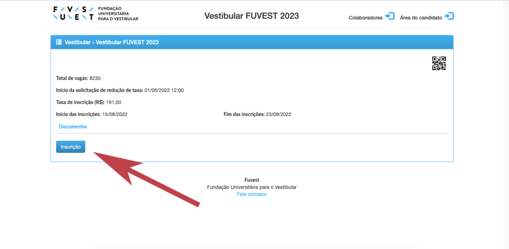 Fuvest Inscrição: passo 2 Fuvest Inscrição: passo 2