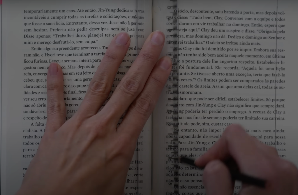 dica de leitura dinamica, criando a linha