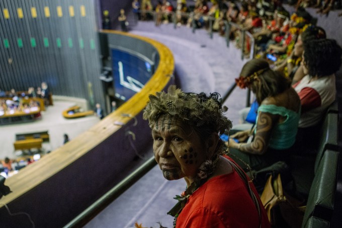 Indigenous women protest in Brazil