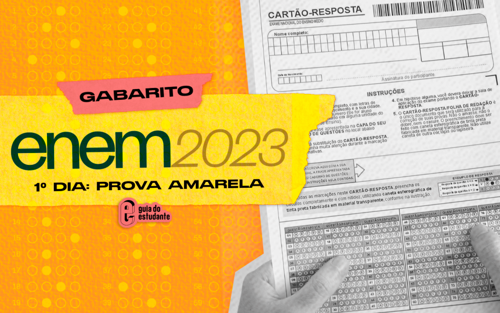 Gabarito Enem 2023 prova amarela: correção extraoficial do primeiro dia