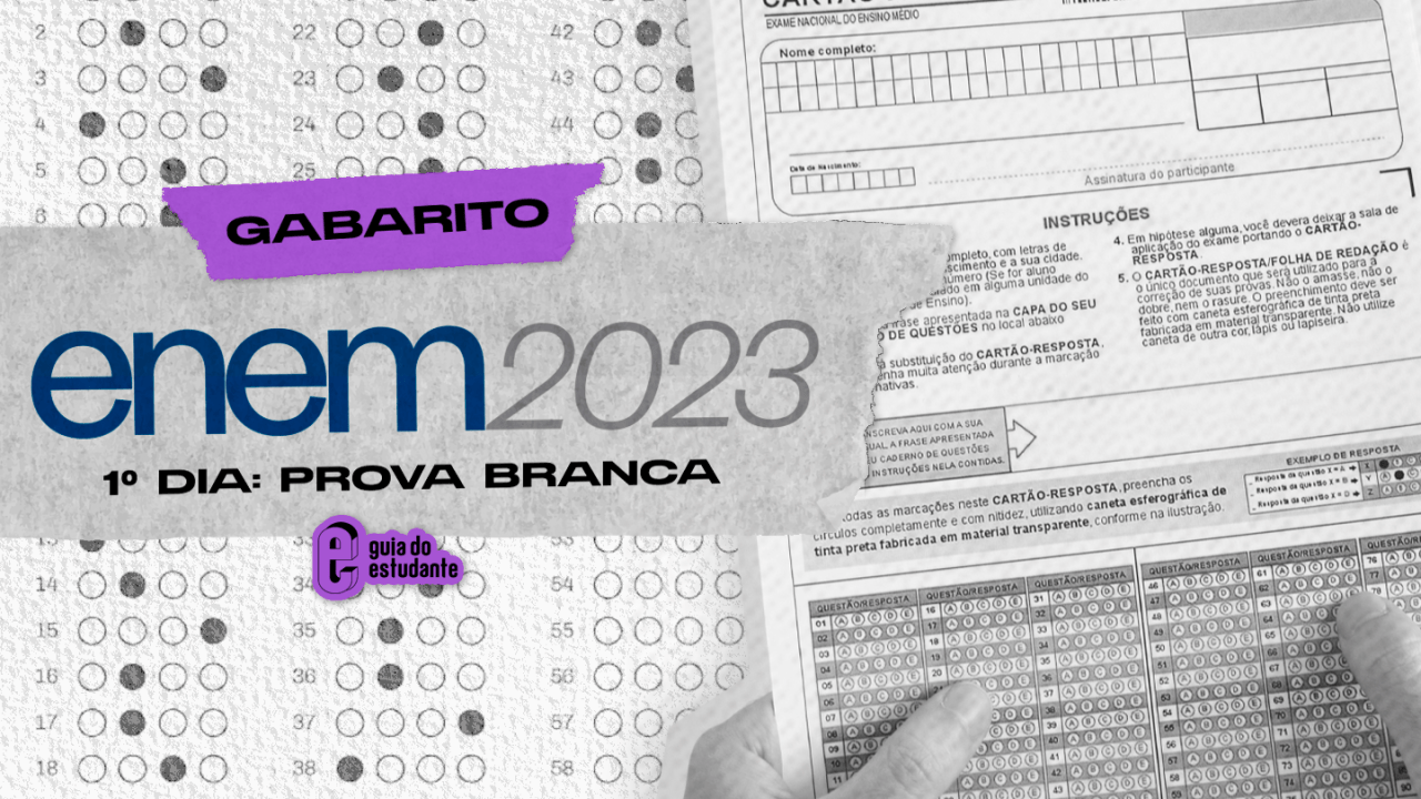 Gabarito Enem 2023 branco 1º dia