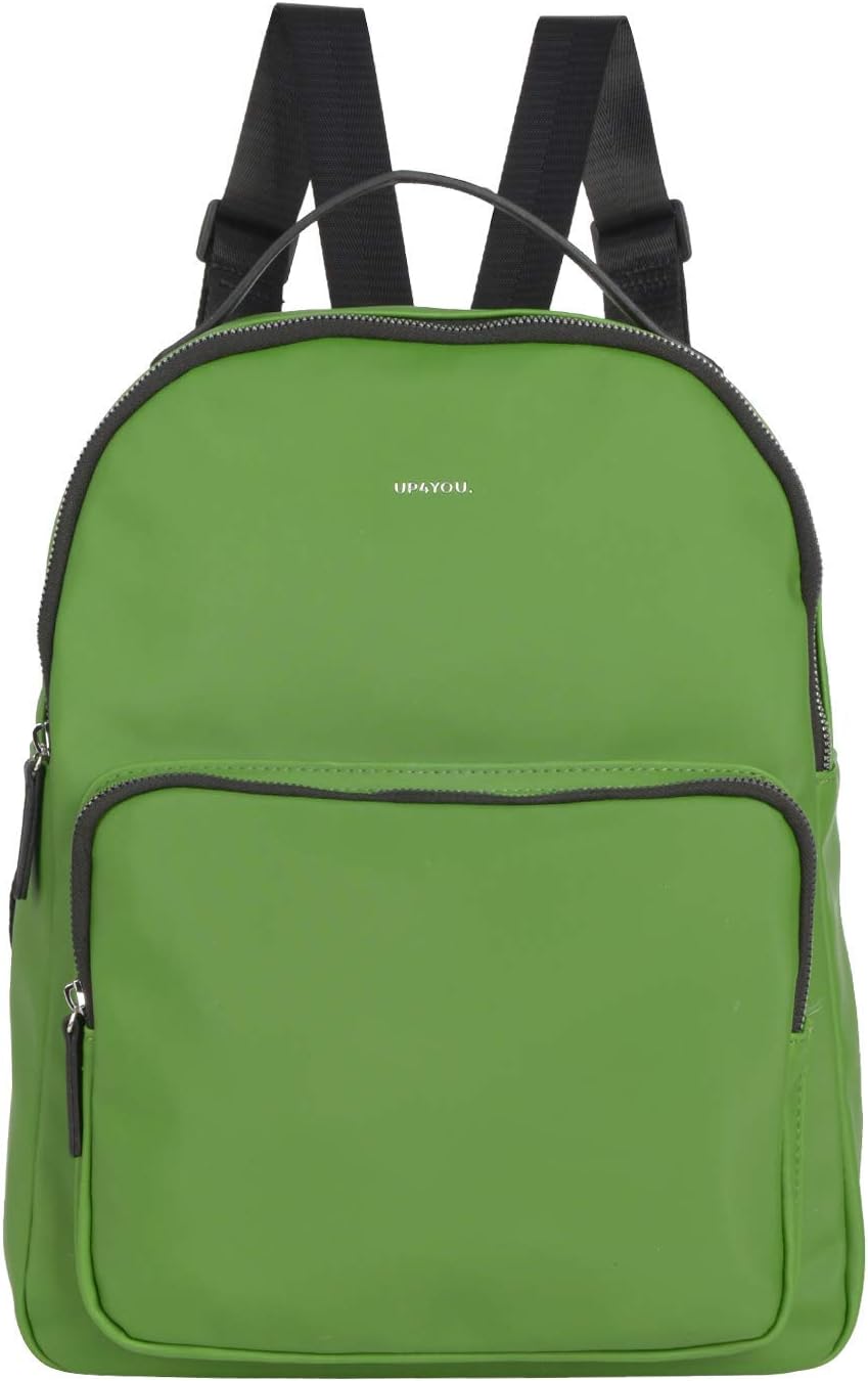 Mochila UP4YOU bolsa transversal azul com marrom escola faculdade transporte de notebook