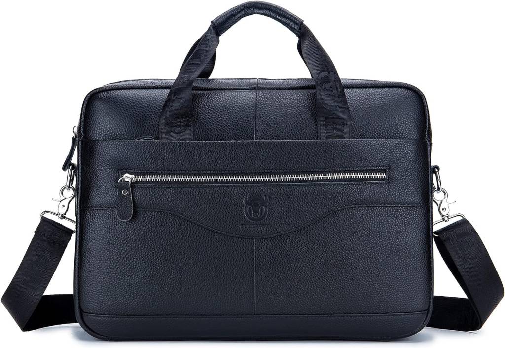 bolsa transversal de couro bolsa para notebook escola faculdade couro preto couro bovino