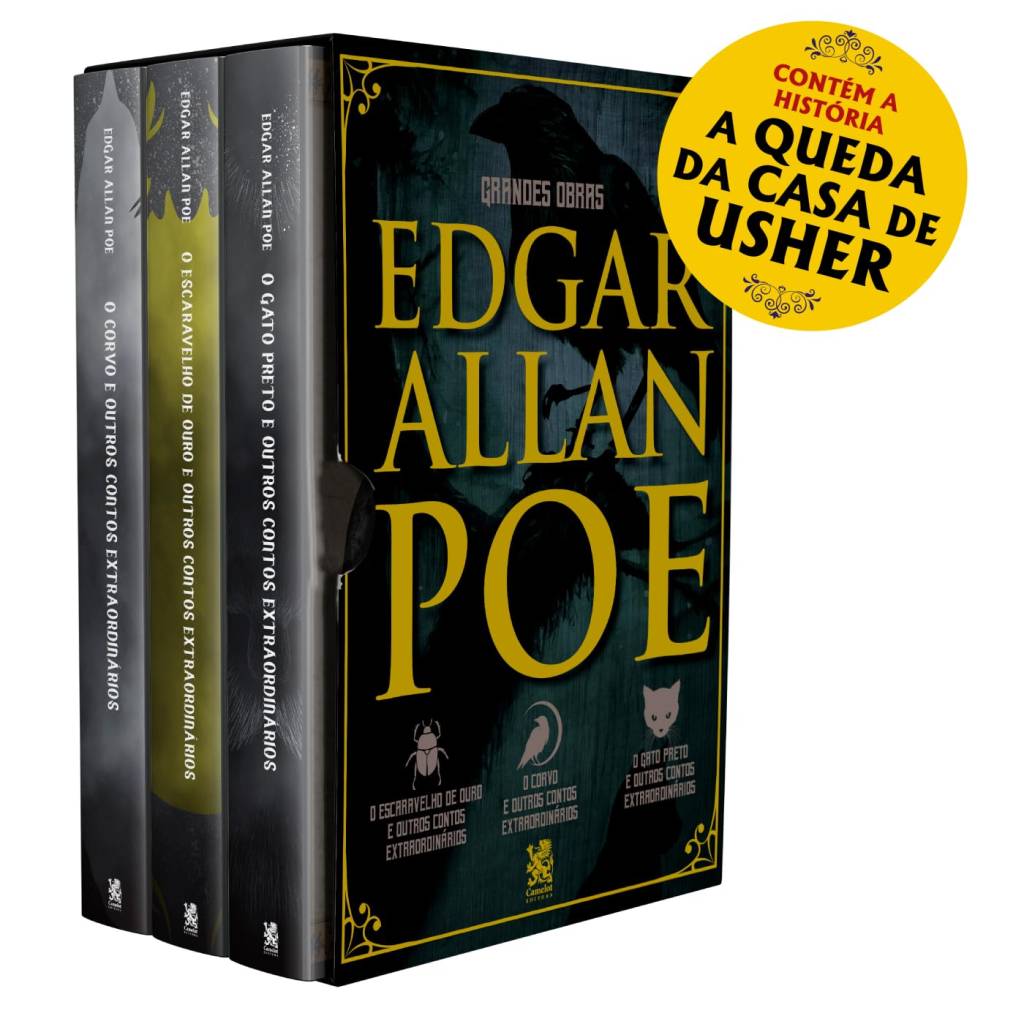 Capa do box "Edgar Allan Poe" - 3 volumes