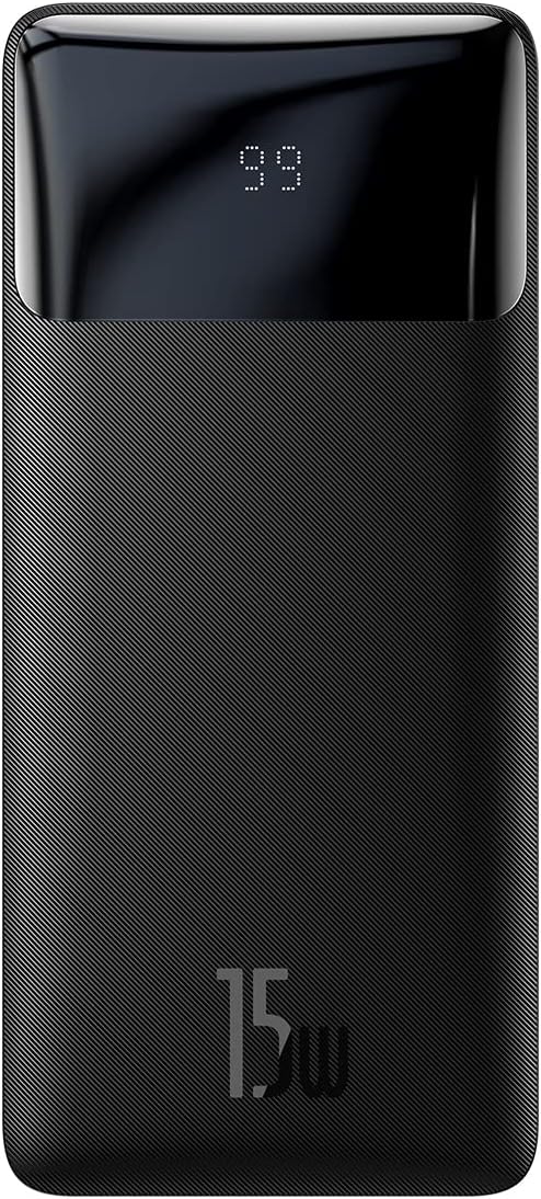 Carregador Portátil Baseus Bipow Digital Display Power Bank 10000mAh 15W Preto,modelo PPBD10