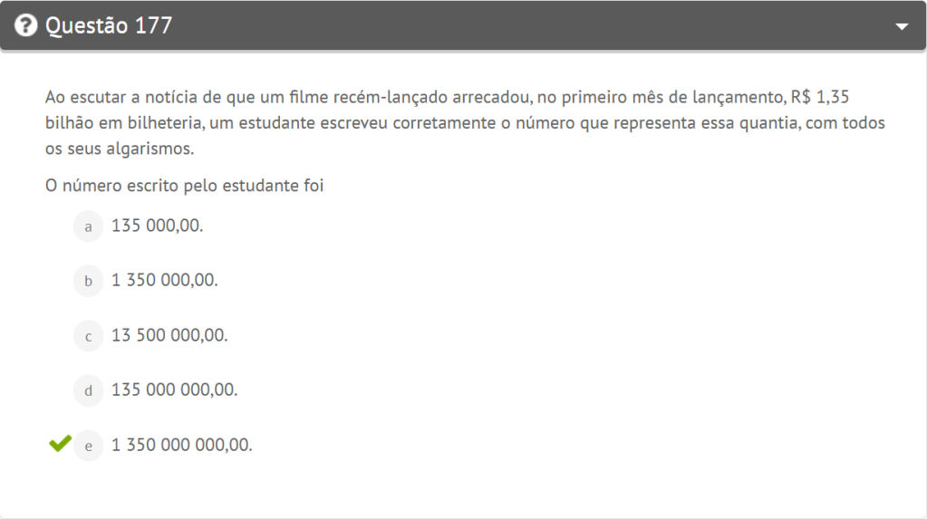 Questão 177 da prova do Enem 2022