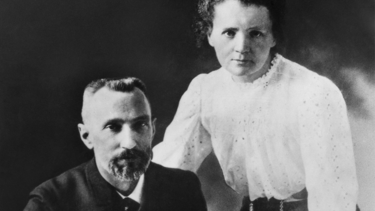 Piere Curie e Marie Curie, pioneiros no estudo da radioatividade