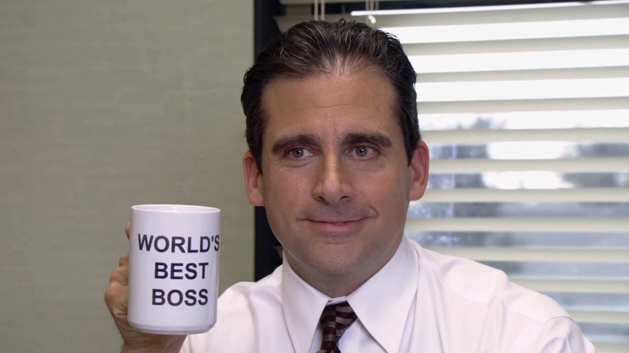 Michael Scott, o patrão em The Office
